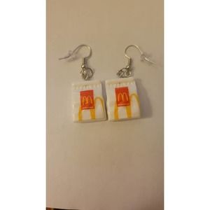 Mcdonalds bag earrings